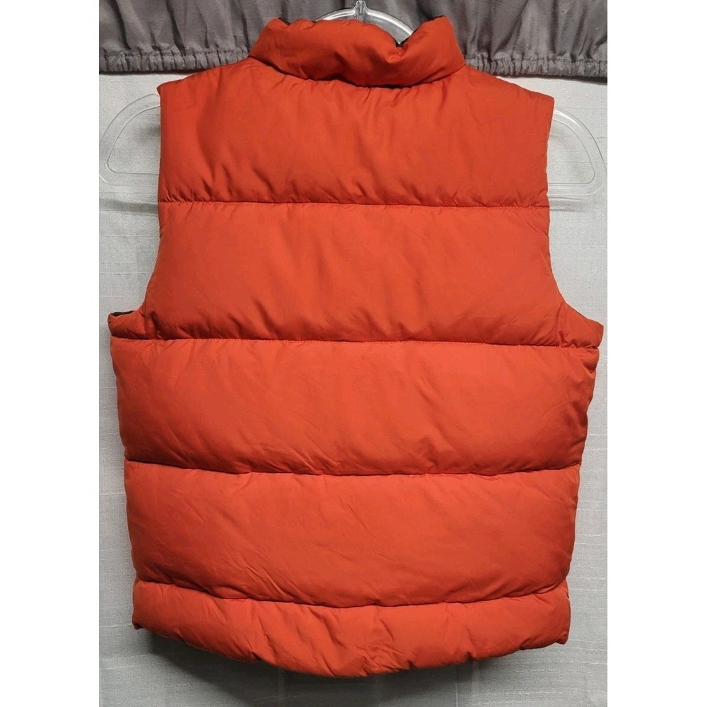 Polo Ralph Lauren Goose Down Puffer Vest Orange Green Reversible Kids 7 *READ* - Picture 2 of 14